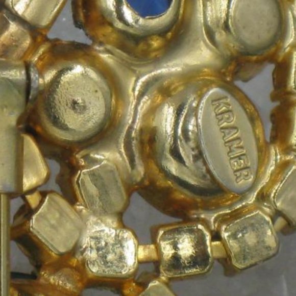 Rare Vintage Kramer Rhinestone Butterfly Fur Clip - Picture 7 of 7